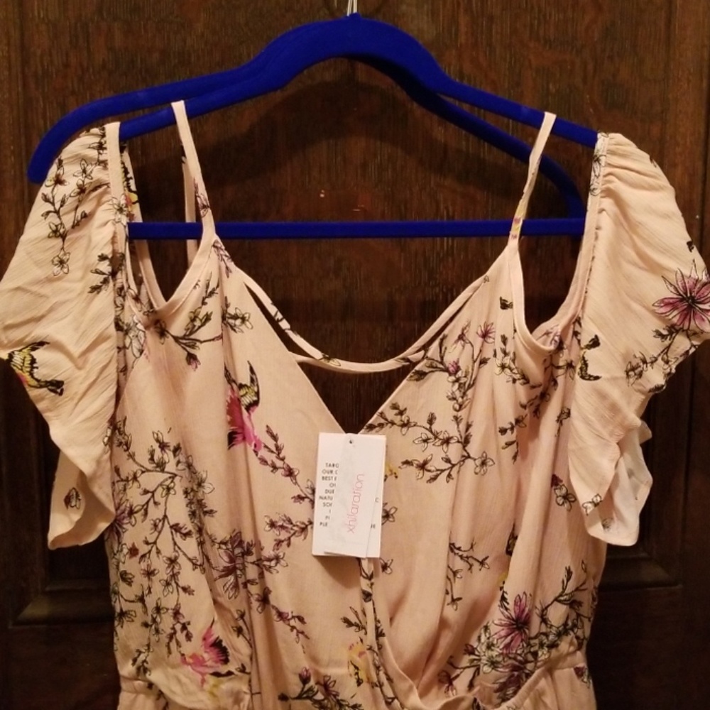 (NWT) Floral Pink Off-Shoulder Sundress - Picture 2 of 4